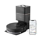 roborock Q5 Pro+ Robot Aspirador y Fregasuelos, Vaciado automático, DuoRoller, 5500Pa, 2.5L Bolsa para Polvo, Tanque de Agua de 180 ml, Robot Aspirador y Navegación PreciSense LiDAR, App/Alexa Negro