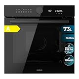 Cecotec Horno Integrable Pirolítico -73L Bolero Hexa P516000 Glass Black. 3250W, 14 Funciones, Dual Display, Pizza y Airfryer Master, Cooling Fan, Precalentamiento Rápido, Modo Defrost, Convección