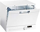 Siemens SK26E222EU iQ300 - Lavavajillas compacto independiente/F / 61 kWh / 6 MGD/VarioSpeed/Cristal 40° Programa/AquaStop