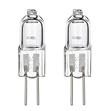 Bombillas halógenas G4, 10 W, 12 V, cápsula transparente, 2 pines, lámpara de horno, base halógena de 0.157 in y 2000 H de vida útil, 2700 K G4, bombillas halógenas para cocinas, campanas extractoras