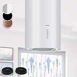 Klarstein Campana Isla de Cocina Con Flujo de Aire 650m³/h, Temporizador, 3 Modos y Filtros de Carbón Activo - Extractor de Humos Regulable Para Techo