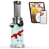 Mini Extractor de zumos y verduras AAOBOSI-exprimidor electrico con función de masticación inversa-licuadora prensado en frio con cepillo y 2 tazas-extractor de zumos.