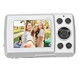 1080P 16Mp Digital Cámara Ccd Enfoque Automático para Apuntar Y Disparar Vlogging con Pantalla 2,4 Pulgadas para Viajes, Zoom 16X Cámara Fotográfica Compacta para Niños Niñas