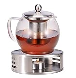 - Tetera con infusor de Cristal Estufa Aprox. 1,2 l