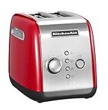 Kitchenaid 5KMT221EER Tostadora, 1100 W, Metal, 2 Ranuras, Rojo y Plateado