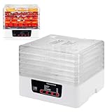 Tefola 5 Pisos Desidratadoras de Alimentos, Frutas y Vegetales Dehydrator, Secadora de Frutas y Verduras, Temperatura y Tiempo Ajustables Electrodomesticos Cocina