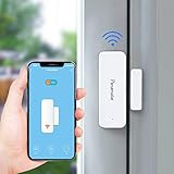 Panamalar WiFi Sensor de Ventana de Puerta, detección Inteligente de Puerta Abierta o Cerrada, Enviar Alerta al teléfono, Funciona con Alexa Google Home, Accesorios Inteligentes con la Escena