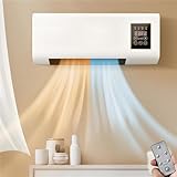 Mini aire acondicionado montado en la pared con control remoto, aire acondicionado portátil para dormitorio, sala de estar y oficina, diseño compacto para una refrigeración eficiente