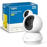 Tapo TP-Link Cámara de vigilancia WiFi interior 360° 1080p C200C, visión nocturna, notificaciones en tiempo real, detección de personas, seguimiento de movimiento, control remoto, compatible con Alexa