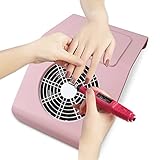 ZYC Máquina colector de Polvo de uñas para Herramientas de pedicura de manicura Nails de succión Fuerte Herramienta de Arte 40W Ventilador de uñas para manicura aspiradora