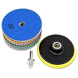 Aussel Diamond Polishing Pad Wet Pulido Rueda Set para Granito Hormigón Stone Ceramic 11 Piezas (4inch)