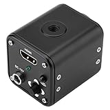 Cámara De Microscopio Industrial Digital 5-12V, 1 / 3in 60F / S 1080P Cámara De Microscopio Industrial De Salida Hdmi con Control Remoto, Balance De Blancos Automático(Enchufe de la UE 220V)