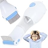PARENCE.- Peine eléctrico para piojos con dispositivo de aspiración y filtros de limpieza/Herramienta para tratar piojos y liendres (peine/aspiradora), toma de carga de pared - Niños, mascotas