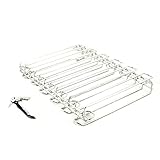 Hostelnovo - Pack de 2 Colgadores de Copas para Techo y Pared - Soporte para Copas de Vino Colgante Ideal para Bar o Restaurante de Acero Inoxidable 18/8, 821/2