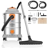 Zeegma ZONDER Pro Multi Aspirador en Seco y Húmedo, 1600W Aspirador Industrial para Cenizas, Depósito de 25 L, Juego de Filtros, Escobilla de Limpieza de Tapicerías Función Soplado Aspiradora de Agua