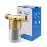 MYLERCT Filtro Sedimentos Está Fabricado en Cobre Fundido, 1/2 Pulgada Filtros Osmosis, Malla 40 μm Agua, Utilizado para Salidas de Agua de Duchas Grifos Lavadoras Calentadores de Agua