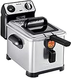 Tefal Filtra FR511170 - Pro Premium, Freidora Semiprofesional, 3 Litros de Capacidad, Temporizador Digital, Desmontable y Compatible con Lavavajillas, 2400 W, Acero Inoxidable, Gris