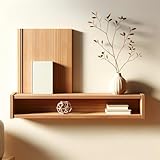 Ssafia Estantes de Pared, Estante de Madera de Diseño Nórdico Minimalista, 100% Pino Macizo, Versátil y Elegante. 50cm