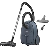 AEG AB61C2DB Aspiradora Trineo con Bolsa, 850 W de Potencia, 3.5 L de Capacidad, Radio de Acción 12 m, Ruedas XL, Filtro Lavable, Cepillo Parketto, Boquilla 3 en 1, Incluye 1 Bolsa, Modelo ÖKO, Azul