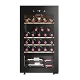 Haier Wine Bank 50 Series 3 HWS34GGH1 - Vinoteca 34 botellas, WIFI, Estantes de madera, Filtro Anti-UV, Filtro de carbón, Filtro de carbón, Display Digital, Iluminación LED, Silenciosa 37 dbA, Negra