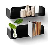 LIAVE Estantería Pared Metálica | 41x14cm | 100% Acero | Baldas Pared Decorativas y Funcionales | Estantes para Decoración y Organización del Hogar | Baldas baño | Prateleiras Parede