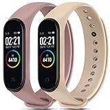 Yisica 2 Piezas Correa Compatible con Xiaomi Mi Band 4/Mi Band 3 para Hombres Mujeres, Silicona Correa de Repuesto Compatible con Xiaomi Mi Band 4/Xiaomi Mi Band 3