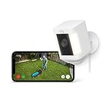 Ring Spotlight Cam Plus Plug-In de Amazon | Vídeo HD 1080p, comunicación bidireccional, visión nocturna en color, focos LED, sirena y fácil de instalar | Con 30 días gratis de Ring Protect