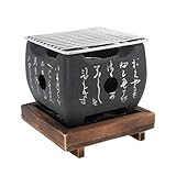 Parrilla de Estilo Japonés con Diseño Cuadrado Portátil, Parrilla de Barbacoa, Estufa de Carbón para Alimentos, Herramienta de Barbacoa Doméstica, 2 Tamaños Disponibles