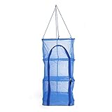 Fish Mesh Hanging Secado Net Food Deshidratador, 4 as Secadora Secadora Plegable Nevera Secado Vegetal Pescado Platos Malla Colgante Secado Red Natural Seco Alimento