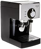 Gaggia RI8435/11 Viva Deluxe - Cafetera Espresso Manual, para Café Molido y Monodosis, 1025W, 1L, Negro/Plateado
