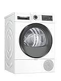 Bosch WQG233D0ES Secadora bomba calor A+++, libre instalación, 60 cm, 8 kg , display LED, filtro fácil limpieza programa para ropa de cama, puerta cristal, iluminación interior, blanco/negro, 2020