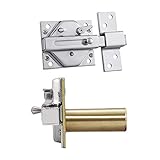 IFAM Cerrojo Modelo CS88, Palanca de Acero, Cilindro 50mm Longitud, Máxima Seguridad Para Puertas, Fácilidad de Montaje, Llave Exterior, Color Níquel