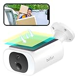 2K Camara Vigilancia Wifi Exterior Solar, Con Bateria larga duración, Sin Cable WiFi 2.4 GHz, Detección de movimiento, IP65 resistente al agua, 2 Vías de Audio, AI Reconocimiento, Alexa Compatible