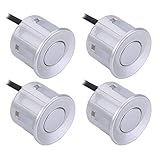 Sensor de estacionamiento EVGATSAUTO, 4Pcs/Set Sensores de ayuda de marcha atrás para estacionamiento de automóviles Sonda de radar Piezas de asistencia de respaldo(Plata)