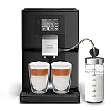 Krups Intuition Preference EA8738 Cafetera superautomática, pantalla táctil color, máquina de café con indicadores lumínicos, 11 bebidas personalizables, 8 recetas personalizadas, Color Negra