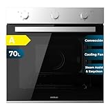 Cecotec Horno Integrable Multifunción 70L Bolero Hexa M236000 Line Time. 2800W, 6 Funciones, Temporizador, Steam Base XXL, Steam Assist, Steam EasyClean, Cooling Fan, Modo Defrost, Eco, Convección