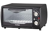 Bastilipo - Turin Black - Mini Horno Tostador 1000w - Acero Inoxidable, Negro, 9 Litros, Eficiencia energética A++