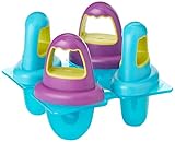 NUK Fresh Foods moldes para helados para bebés, 4 minihelados fáciles de sostener, Ideales para la dentición, A partir de 10 meses, Sin BPA