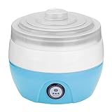 Maquina Yogurt,Yogurt Maker, 1L Contenedor interno de acero inoxidable de yogur automático eléctrico para el hogar DIY Maker(Azul)