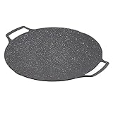 Sartén para Barbacoa Coreana, Antiadherente sin Humo, Placa Caliente para Barbacoa, Estufa de Aleación de Aluminio, Placa para Barbacoa Coreana, Sartén Portátil para Interior(Tipo de Gas 36cm)