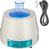 VEVOR Manto Calefactor, 1000ML Agitador Magnético, 350W Manta de Calentamiento de Agitación Profesional, Uso en los Campos de Petróleo, Química, Medicina y Salud