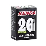 Cámara de Aire para Bicicleta - Cámara Presta de 32 mm - 26 x 1.9/2.125 - Espeso de 1 mm - Cámara de Bicicleta Antipinchazos con Autosellante Incorporado - Color Negro - Kenda