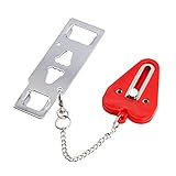 Xhwykzz Cerradura de puerta portátil – Viaje familiar AirBNB Hotel School Home Apartment Must Haves Dispositivos de seguridad Cerraduras de puerta Jammer Self Defense para seguridad adicional