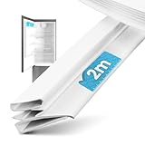 DL-pro Junta de nevera recortable 2 m universal para puerta de frigorífico, juego de reparación para frigorífico, congelador compatible con Siemens Liebherr Miele Bauknecht PVC resistente blanco