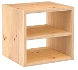 Astigarraga Kit Line Estantería Modular 1 Cubo con Balda Dinamic, Madera Pino - 36,2x36,2x33 cm