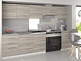 Muebles de Cocina Completa Unica Gris 240 cm