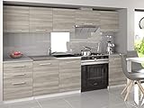 Muebles de Cocina Completa Unica Gris 240 cm