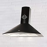 Gurari 046 Campana Extractora de Pared 90 cm • 1000 m³/h • Lujo • 3 Velocidades • LED • Negra • Metal • Recirculación Posible