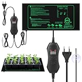 Apritsce Esterilla Calefactora para Plantas con Termostato, Estera Térmica para Plantas, Estera Térmica Digital para Invernadero, Estera TéRmica para PláNtulas (50W, 52x 25cm)