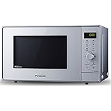 Panasonic NN-GD36HMSUG Microondas y Grill Inverter con Plato Giratorio, Vapor+ Sartén, 23 L, Acero Inoxidable, 1000 W, Grill 1000 W, 17 Programas Auto, Parrilla, Plateado